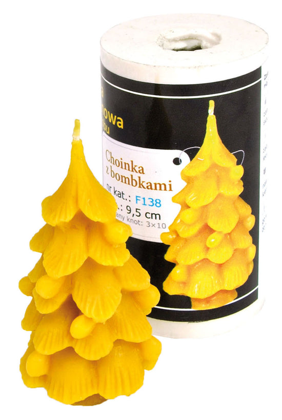 Christmas Tree with Baubles Silicon Candle Mould