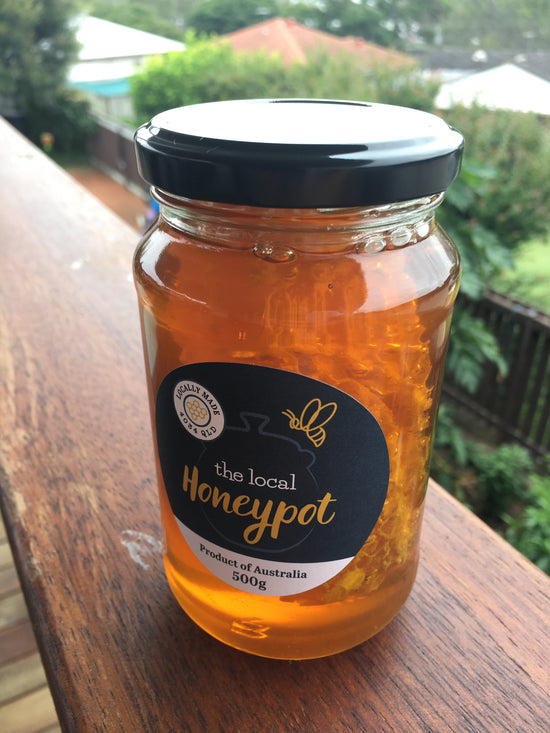 Raw Honey in Glass Jar